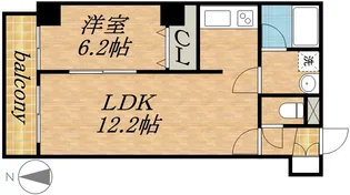 エステラ南3条館A【00405号室】の間取り