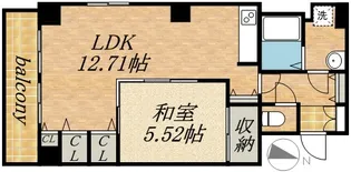 レジデンスカープ札幌【10階】の間取り