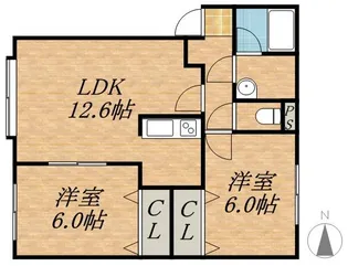 メゾンドゥーズ【105号室】の間取り