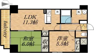 ドミ曙第二【608号室】の間取り