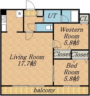 ハイムエルデZW【3階】の間取り