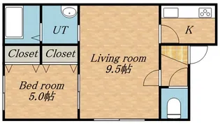 セブンスコート【302号室号室】の間取り