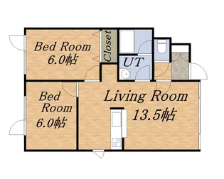 アップルコート西町Ⅱ【1階】の間取り