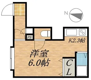 コート山鼻【101号室】の間取り
