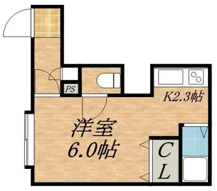 コート山鼻【102号室】の間取り