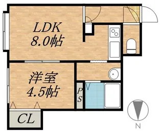 癒しの館南8条【102号室】の間取り