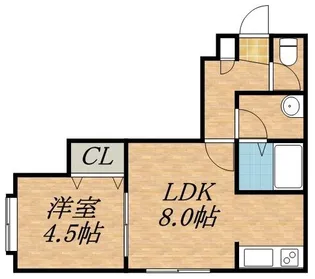 癒しの館南8条【101号室】の間取り