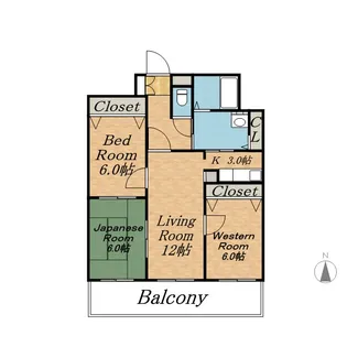 サウス15【00302号室】の間取り