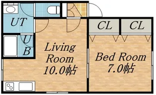 ラメール西線8条【102号室】の間取り