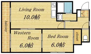 リリーマンション【5階】の間取り