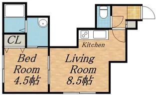 ノートル南6条【105号室】の間取り