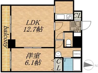 ティアラタワー中島倶楽部【2階】の間取り