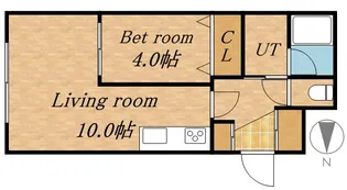 カピテーヌ円山【1階】の間取り