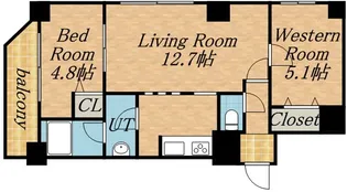 グランカーサ永山公園通 WEST【00201号室】の間取り