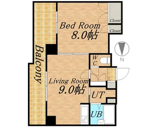 ARMS美術館通Ⅰ【7階】の間取り