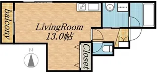 ジュモードゥ【405号室】の間取り