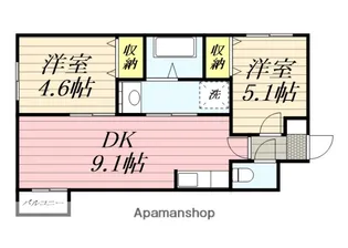 MANY’S COURTN6【2階】の間取り