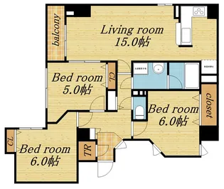 クリスタルパレス’95【8階】の間取り