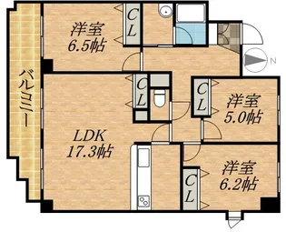ポラリス伏見【302号室】の間取り