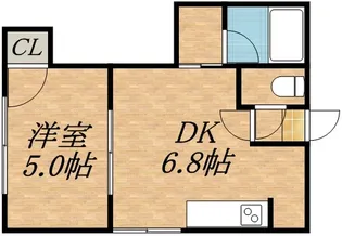 サンシャリエ南5条【101号室】の間取り