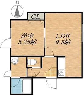 ステラガーデン山鼻【103号室】の間取り