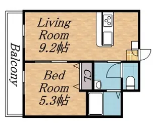 レヂデンス山鼻【603号室】の間取り