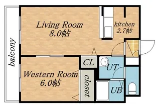 ミカーサ円山【2階】の間取り