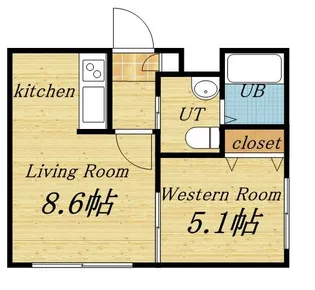 マリーノ南円山【1階】の間取り
