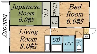 ロワイヤル山の手【3階】の間取り
