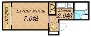 フロンティア北一条【00302号室】の間取り