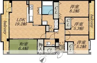 じょうてつドエル・アイム伏見神社【205号室】の間取り
