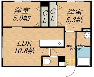 ビンゴファースト【2階】の間取り