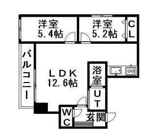 ラビエ円山【501号室】の間取り