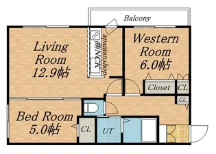 プライマル札幌円山【5階】の間取り