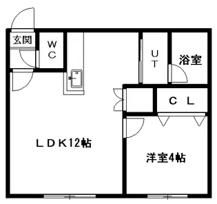 パレット宮の森【102号室】の間取り