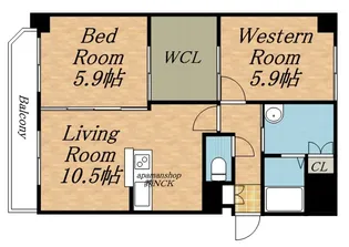 ラフィネ桑園【8階】の間取り