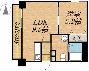 1LDKの間取り画像