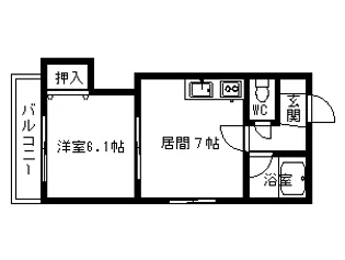 ハイツベールシバ【103号室】の間取り