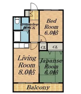 ビルボードS18【2階】の間取り