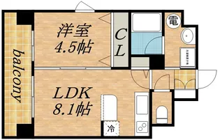 クレジデンス札幌・南4条【00604号室】の間取り