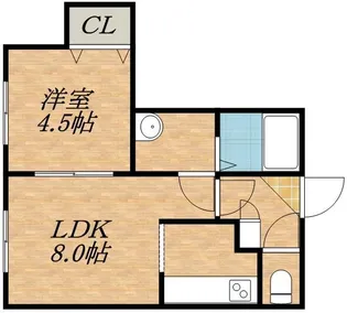 クチュール西線6条(旧ラ・ヴィレット)【101号室】の間取り