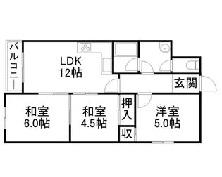 キャトルセゾン【2階】の間取り