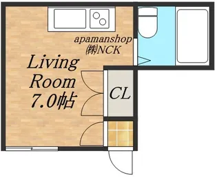 PETIT CUBEープチキューブ【2B号室】の間取り