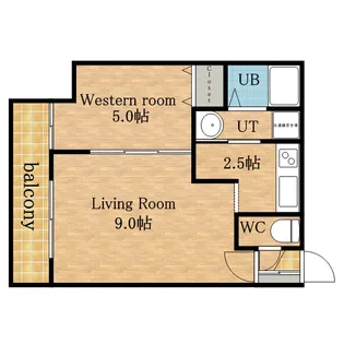 サンコート大通【3階】の間取り