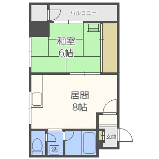 リベルティ大通【603号室】の間取り