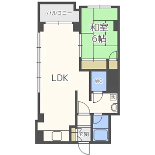 ドミ円山【1階】の間取り