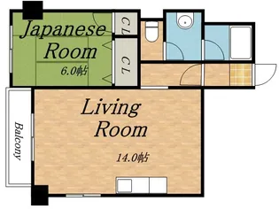 ドミ円山【111号室】の間取り
