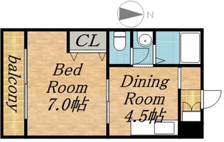 内山マンション【6階】の間取り