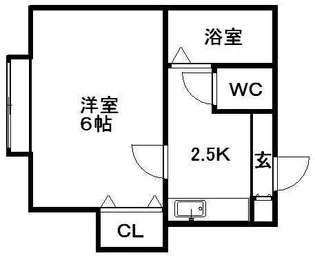 1Kの間取り画像
