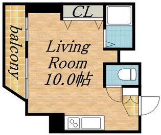 メゾンクレスト円山公園【4階】の間取り